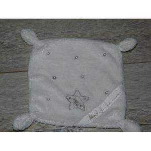Doudou plat carr&eacute; &eacute;toile Nicotoy - Occasion