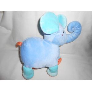 Doudou Ikea Elephant Bleu Et Orange Vert Barnsling - Occasion