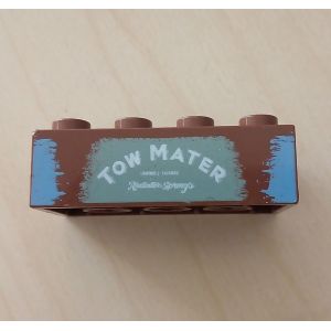 Pi&egrave;ce LEGO Cars (Dessin anim&eacute;) Brique 2 x 4 avec 'TOW MATER - Occasion