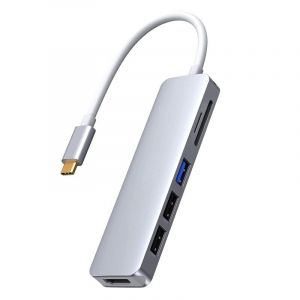 Adaptateur HDMI Hub NEW-USB C pour Pro , MOKiN 5 en 1 USB-C vers Dongle HDMI, lecteur de carte SD / TF et 2 Ports USB 3.0 - Occasion