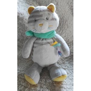 Doudou Chat Écharpe Verte Sucre D Orge - Occasion