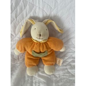 Doudou lapin baby nat peluche conejo orange naranja vintage - Occasion