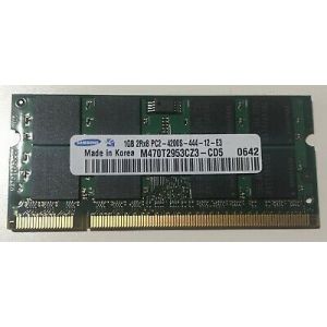 Samsung RAM SODIMM DDR2 1Gb 2Rx8 4200S-444-12-E3 M470T2953CZ3-CD5 - Occasion