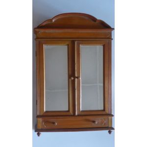 Petite Armoire Penderie De Poupée, De 1900-1920, Avec 2 Miroirs, 1 Tiroir En Bas, Et À L'intérieur Étagère Et Équipement Penderie - Occasion