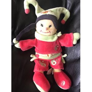 Doudou Baby Nat Poupee Fille Chinoise Mongolienne Yin Yang Rouge Vert Natte 24cm - Occasion