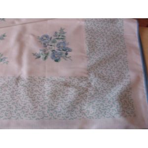 Nappe 100% Polyester Décor Fleuri Bleu - Occasion