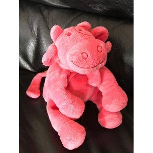 Doudou Peluche Vache Rose Noukies 22cm - Occasion