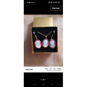 Parure Cam&eacute;e Reine Victoria Hypo Aillergique Inoxydable - Occasion