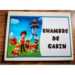 Jolie d&eacute;coration de chambre enfants Chambre de Gabin Pat Patrouille id&eacute;e cadeau no&euml;l naissance anniversaire neuve - Occasion