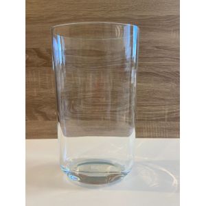Élégant Vase Ovale ou Photophore en Verre Cristal Art Décoratif Floral Design - Occasion