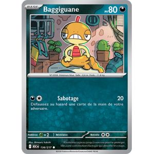 Carte Pok&eacute;mon - Baggiguane - 134/217 - H&eacute;ros Transcendants - Occasion
