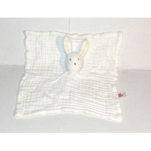 Doudou Lapin Dpam Blanc Cotelé Du Pareil Au Même - Occasion