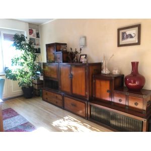 Route Du Th&eacute; Roche Bobois Meubles En Escalier Pour Salon En Noyer Merisier - Occasion