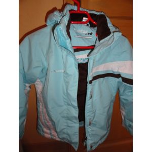 Blouson "Wed'ze" De Décathlon - Rembourré Et Pouvant Servir Au Ski- Bleu Clair-Taille 10 Ans -100% Polyamide - Occasion
