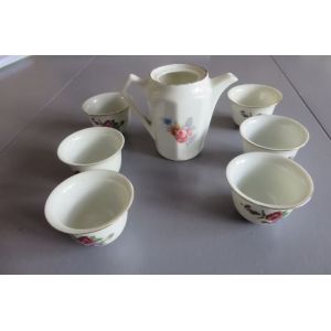 Vintage Lot de 7 &eacute;l&eacute;ments dinette porcelaine/Jou24 - Occasion