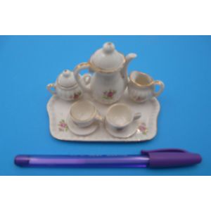 Petite Dinette De Poupee En Porcelaine - Service Toi Et Moi / Long 11 Cm - Larg 7cm - Ht Max 6cm Env - Occasion