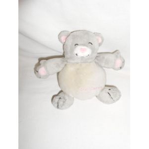 Svr Laboratoires Topi L'ourson Ours Qui Dort Gris Rose Peluche Doudou 16 Cm Provegol - Occasion