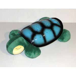 Peluche Veilleuse A Projections Lumineuses En Forme De Tortue Verte Carapace Bleu - Occasion