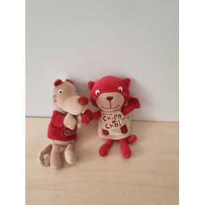 Doudou Chien Chat Rouge Beige D.P.A.M. Du Pareil Au Meme - Occasion