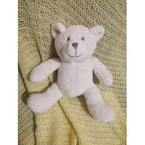 Doudou Peluche Ours Rose Pâle Obaibi - Occasion