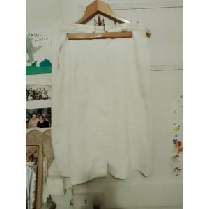 Jupe Blanche Boutonnée Classique 40 L Vintage Années 80 Printemps. - Occasion