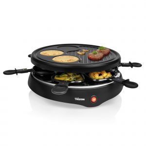 Tristar Appareil à raclette 6 poêlons RA-2998, Plaque Grill et crêpière, Noir - Occasion