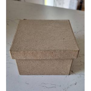 Bo&icirc;te Carr&eacute;e En Papier M&acirc;ch&eacute; - Occasion