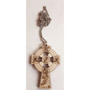 Pendentif Croix Celtique En Bois - Occasion