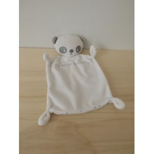 Doudou Panda Blanc Gris Étoiles Lune Tape À L'oeil - Occasion