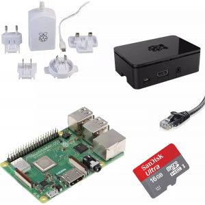 ThePiHut Raspberry Pi 3 B+ Starter/Media Centre Kit (Python, Kodi, Home Assistant) Broadcom Cortex-A53 - 1.4 Ghz - Ram 1 Go - DD 16 Go - Occasion