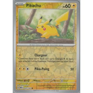 Carte Pok&eacute;mon - Pikachu - 025/165 - Reverse - Ev3,5 Mew 151 - - Occasion