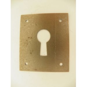 Entrée serrure acier brut 55x46x1mm Trou canon 12 pour clé à gorges - Occasion