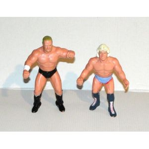 Figurine Catcheur Wcw Vintage 1990 Galoob - Lot Catch Wwf Wwe Ric Flair Et Barry Windham - Occasion