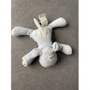 Doudou Peluche Chien Bleu Et Blanc Obaibi Okaidi - Occasion