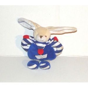 Doudou Lapin Marin Grelot - Peluche Animal Doudou Et Compagnie - Occasion