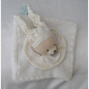 Doudou Blanc Plat Carr&eacute; Ours Papou Collection Z'amigolos Doudou Et Compagnie - Occasion