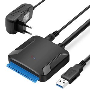 C&acirc;ble adaptateur de disque dur USB 3.0 SATA III vers USB 3.0 pour disque dur UASP, c&acirc;ble adaptateur de disque dur SSD 2,5"/1,8"/2,5/3,5", compatible - Occasion
