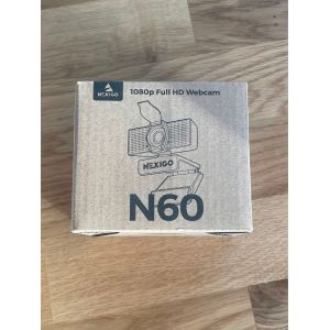 NexiGo N60 1080P Webcam, Full HD avec Microphone, Champ de Vision Ajustable, Zoom, Logiciel de contr&ocirc;le et de Protection de la Vie priv&eacute;e, Cam&eacute;ra d&rsquo;Ordinateur USB, pour Zoom/Skype/Teams - Occasion