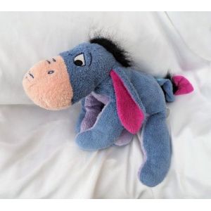 Doudou Peluche Bourriquet Bleu Ventre Violet Oreilles Fushia Nicotoy Disney - Occasion