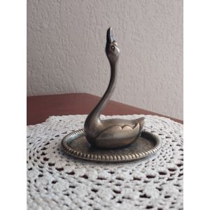 Porte-Bague Vintage en métal en forme de Cygne - Occasion
