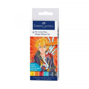 Feutre Pitt Artist Pens - Boite De 6 - Manga Sh&ocirc;nen - Faber-Castell - Occasion