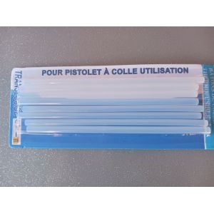 PLAQUE DE 8 BATONS DE COLLE TRANSLUCIDE POUR PISTOLET A CHAUD DIAMETRE 7 MM. - Occasion