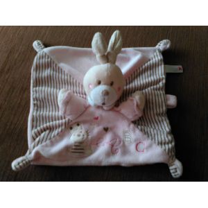 Doudou Plat Lapin Rose Abc Nicotoy Simba Dickie - Occasion