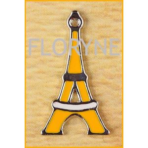 Breloque : La Tour Eiffel Jaune Pour Bracelets Bijoux - Occasion