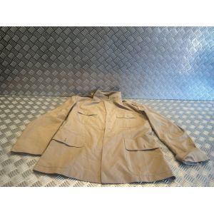 Blazer Veste Chemise Militaire Beige Officier Combat Uniforme Ugeco Nantes Arm&eacute;e Fran&ccedil;aise R&eacute;tro Style Urbain Vintage Streetwear Bouton - Occasion