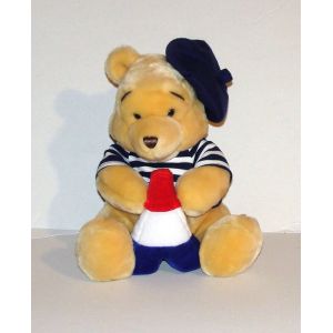 Peluche Winnie L'ourson Gavroche Paris Tour Eiffel Doudou Winnie L'ours Disney - Occasion