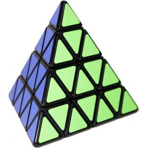 ShengShou 4x4 Pyraminx Pyramid Triangle Cube Magique Vitesse Puzzle Cube Noir avec Un Support pour Cube - Occasion