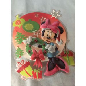 Décoration disney de Noel en relief 3D thermoformées minnie, cars , père noel - Occasion