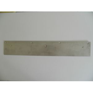 Plinthe INOX Brute - 613x100x1,2mm - à visser - Protection ou renforcement de bas de porte WC public, garage, cave,etc. - Occasion