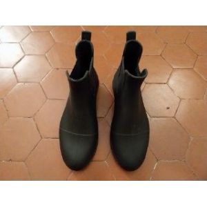 Boots D'&eacute;quitation Plastique Noir Fouganza - Occasion